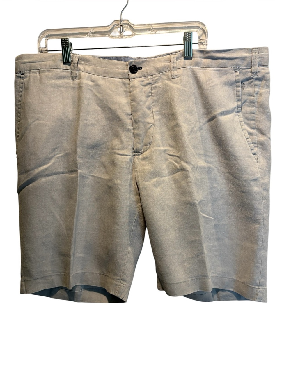 Ganesh - Men's Flat Front Linen Shorts.  Size 40. Off White